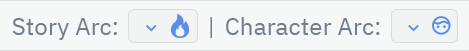 Storyfyre Origin Story Arc, Character Arc Buttons
