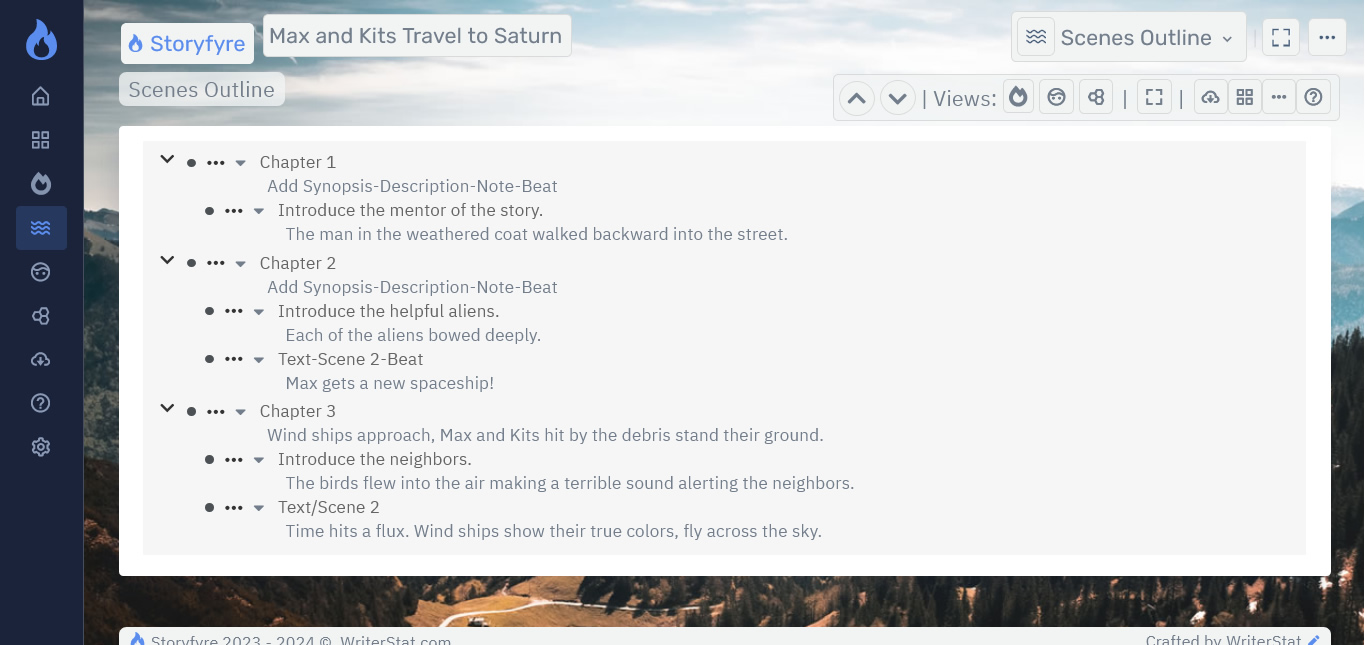 Storyfyre Origin Left Hand Hover Action Menu